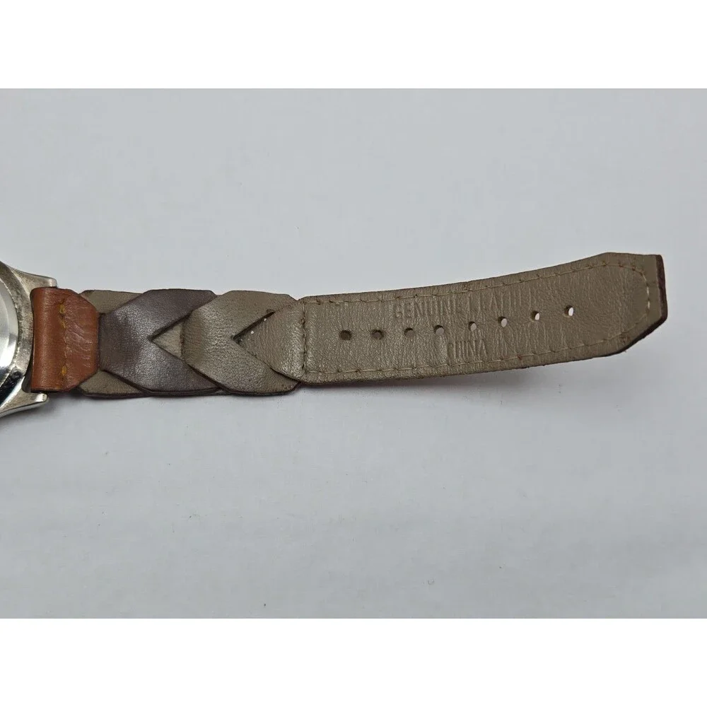 Vintage Wrangler LunaGlo Backlight Leather Watch New Battery Light Up Western